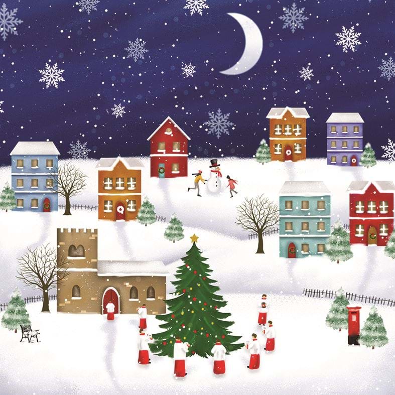 Church Village - Personalised Christmas Card