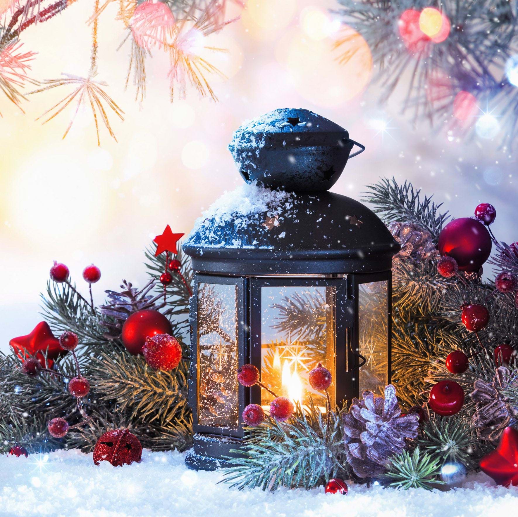 Christmas Lantern - Personalised Christmas Card