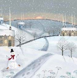 Winter Sunset - Personalised Christmas Card