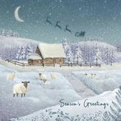 Countryside Sheep - Personalised Christmas Card