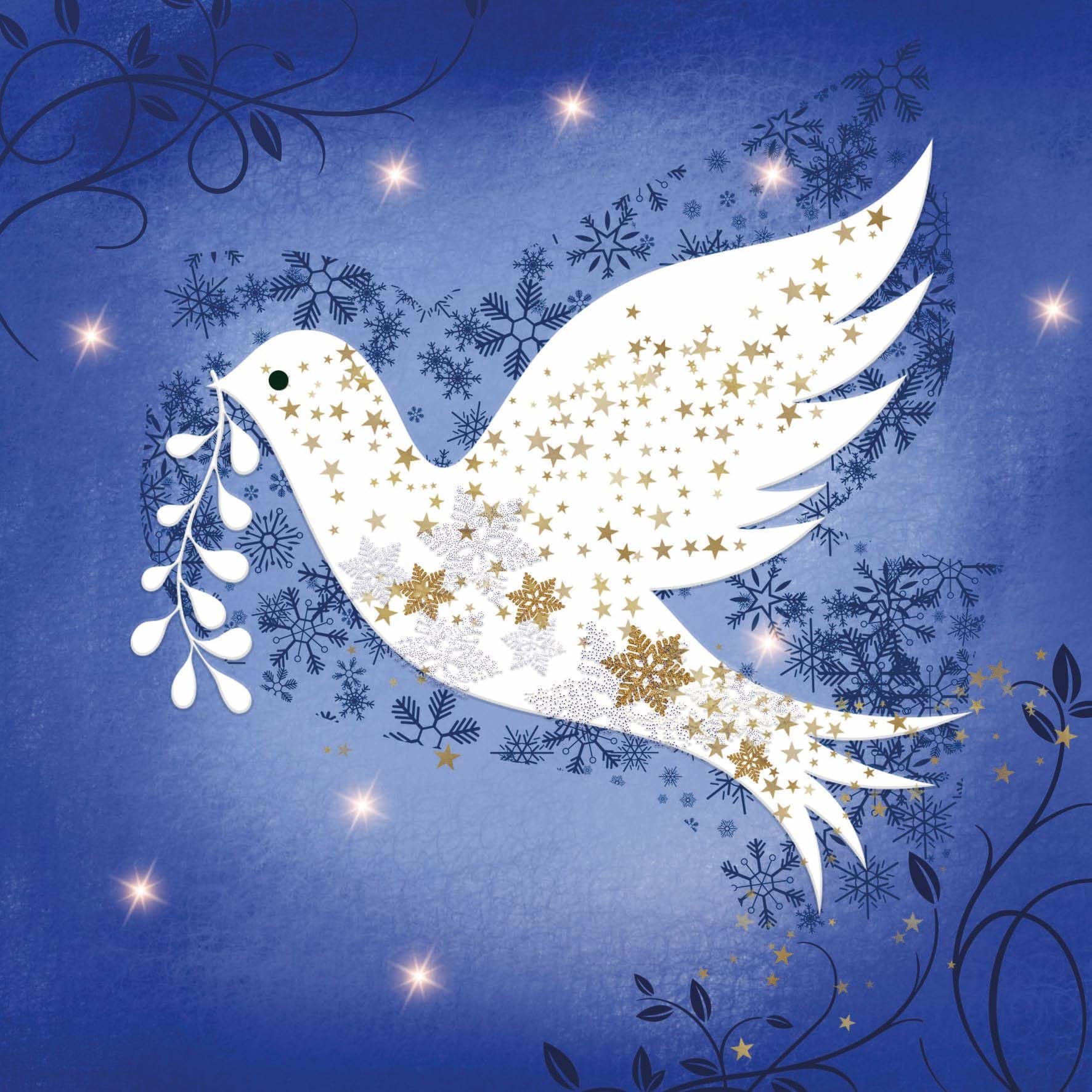 Lustre Dove - Personalised Christmas Card