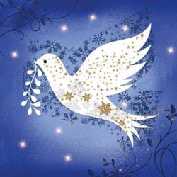 Lustre Dove - Personalised Christmas Card