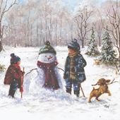 Fun in the Snow - Personalised Christmas Card