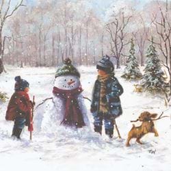 Fun in the Snow - Personalised Christmas Card