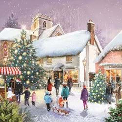 Winter Shopping - Personalised Christmas Card