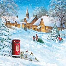Snowy Village - Personalised Christmas Card
