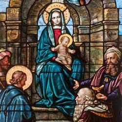 Stained Glass - Personalised Christmas Card