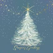 Bright Star Tree - Personalised Christmas Card