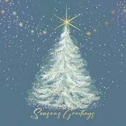 Bright Star Tree - Personalised Christmas Card