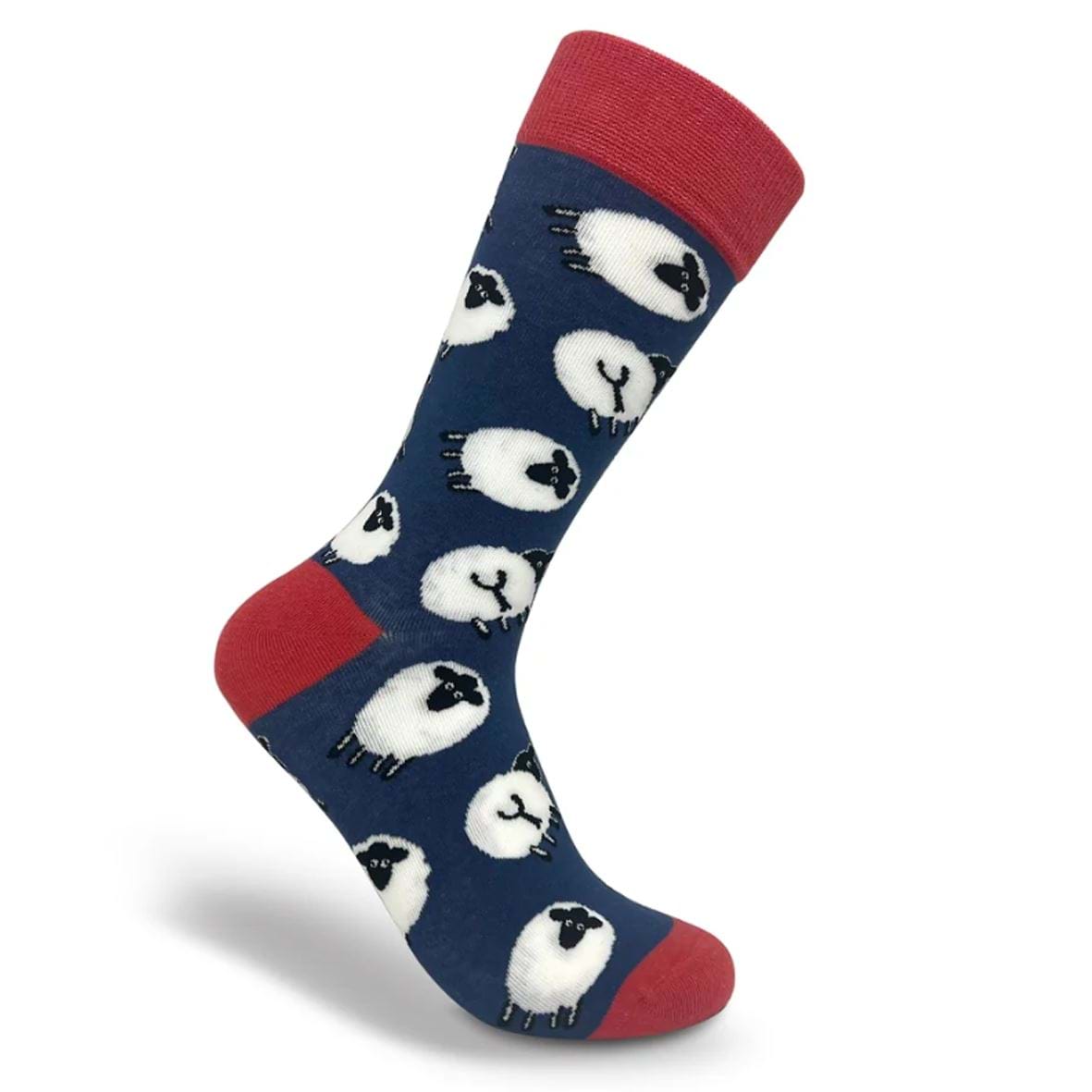 Navy/Red Sheep Socks