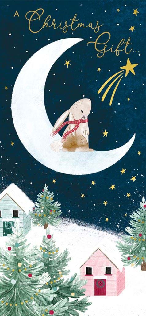 Bunny and Moon Christmas Money Wallet