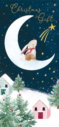 Bunny and Moon Christmas Money Wallet