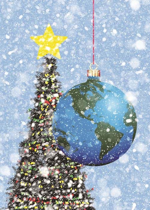 A World of Good Wishes - Personalised Christmas Card