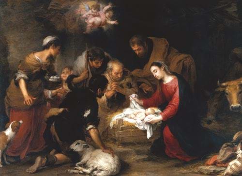 Adoration of the Christ Child - Personalised Christmas Card