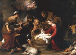 Adoration of the Christ Child - Personalised Christmas Card
