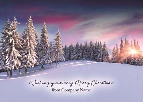 An Aurora Night Sky - Front Personalised Christmas Card