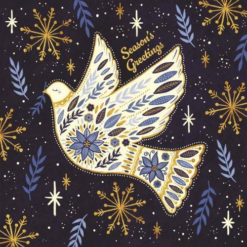 Dove at Night - Personalised Christmas Card
