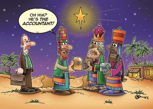 Gold, Frankincense & Spreadsheets - Personalised Christmas Card