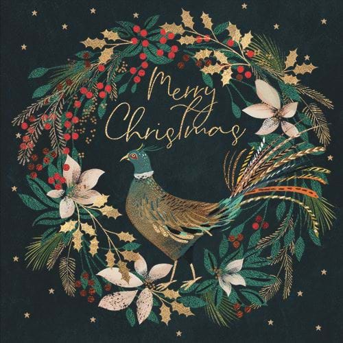 Golden Pheasant - Personalised Christmas Card