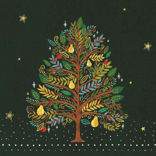 Pear Tree - Personalised Christmas Card