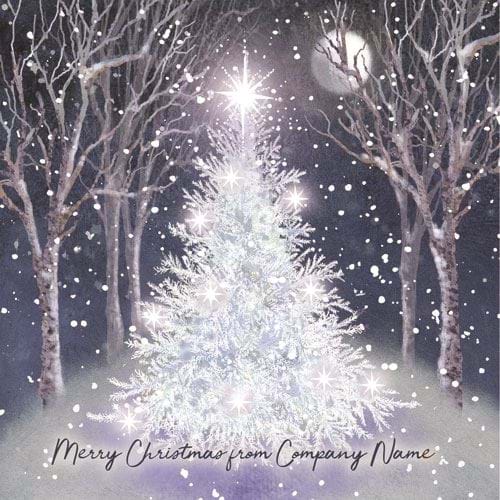 Sparkling Christmas Wishes - Front Personalised Christmas Card