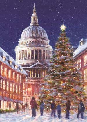 St Paul's Cathedral, Christmas Eve - Personalised Christmas Card