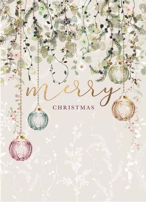 Stylish Baubles - Personalised Christmas Card