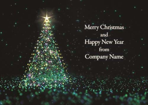 Twinkling Twilight - Front Personalised Christmas Card