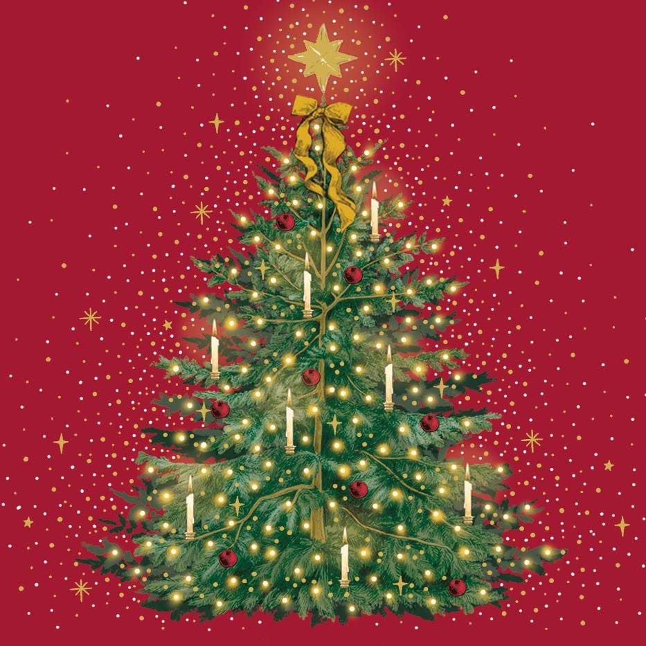 Candle Tree Luxury Christmas Cards - Pack of 8