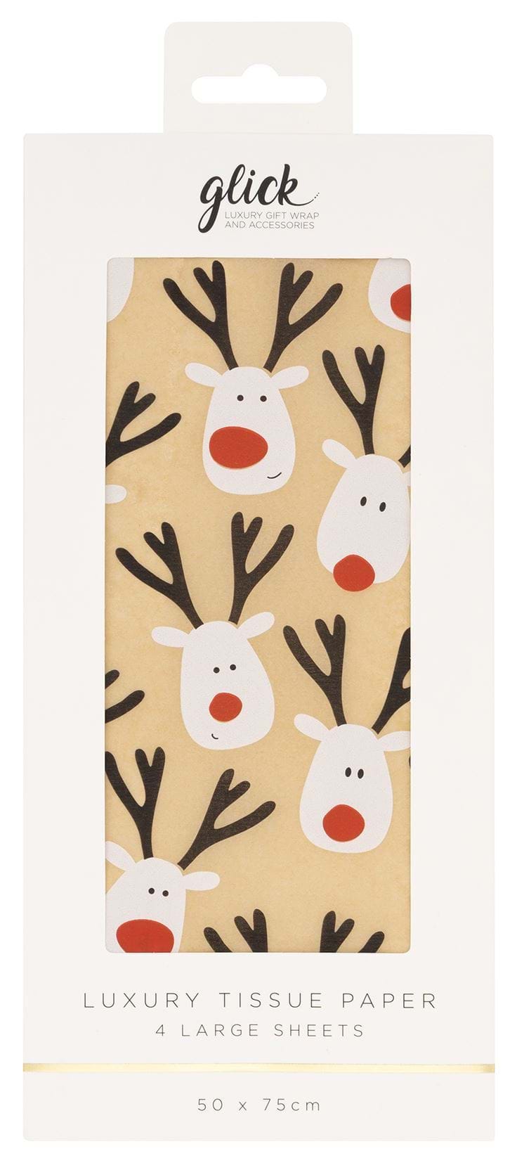 Reindeer Christmas Tissue Paper - 4 Sheets