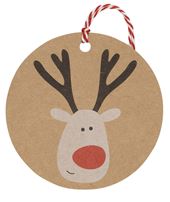 Reindeer Christmas Gift Tags - 6 Tags