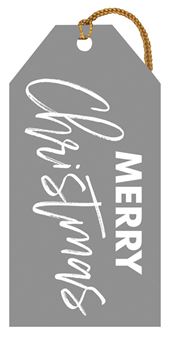 Silver Christmas Gift Tags - 6 Tags