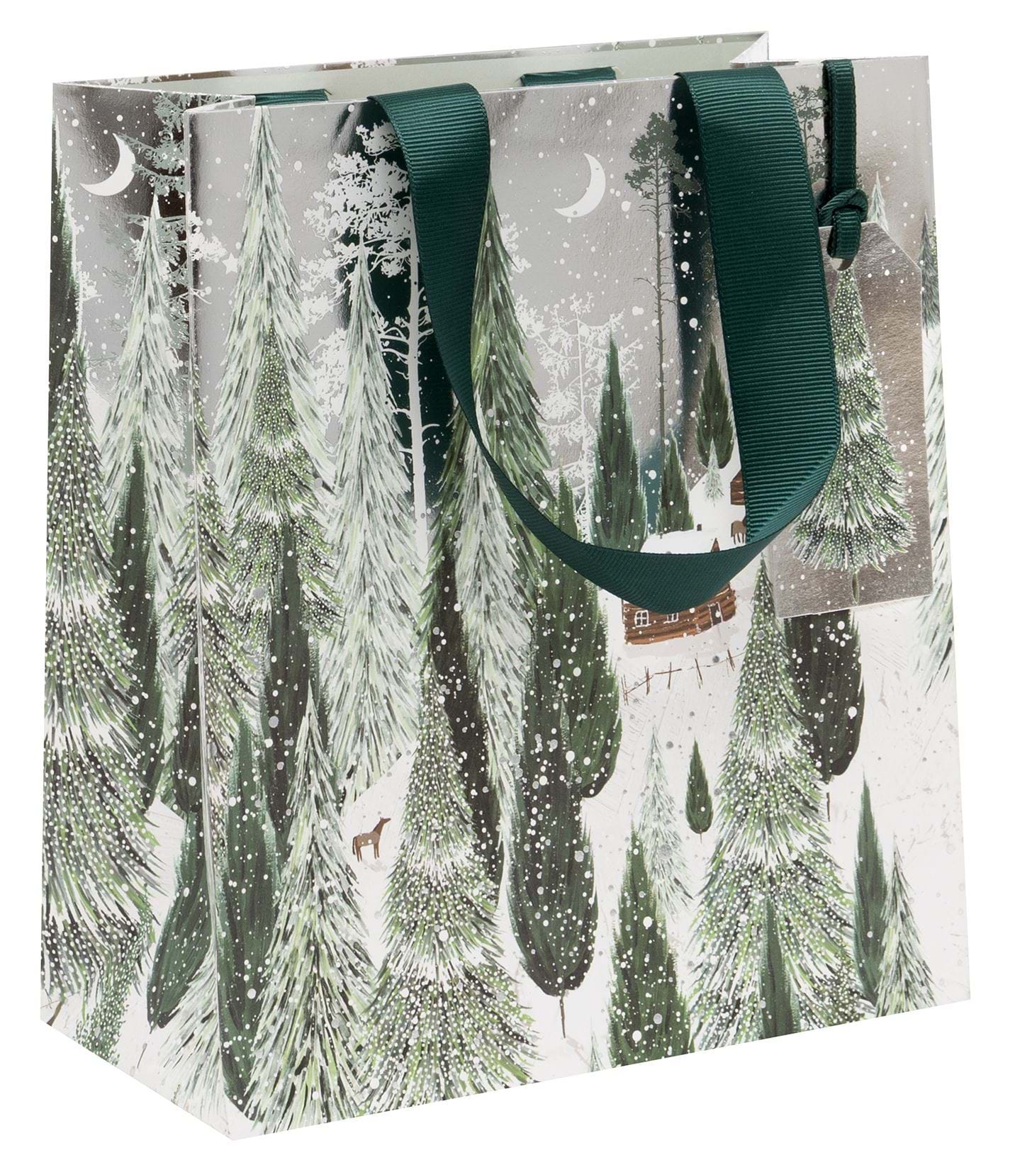 Forest Cabin Medium Christmas Gift Bag