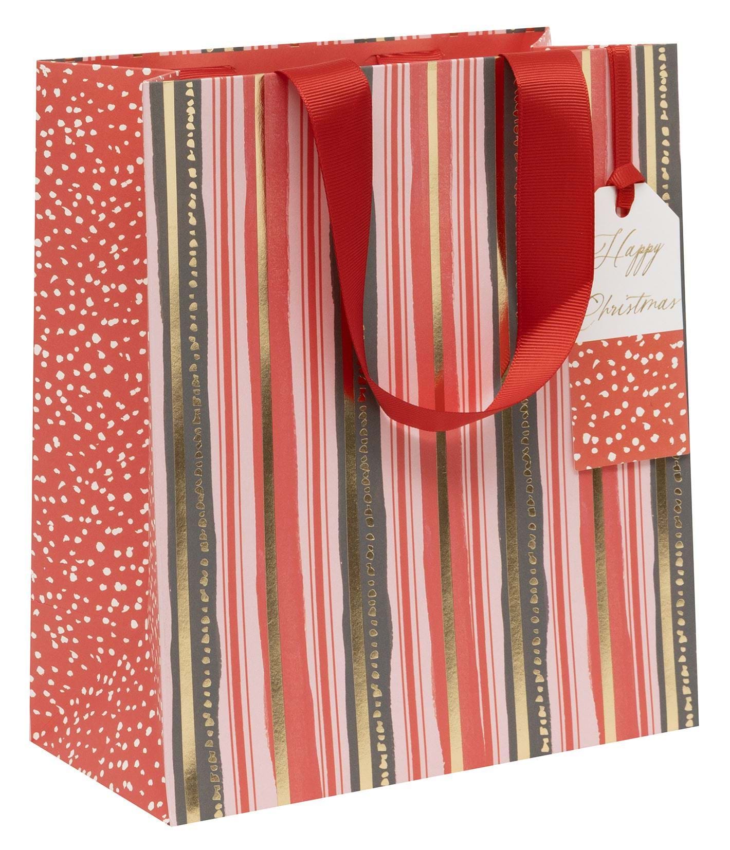 Stripes Medium Christmas Gift Bag