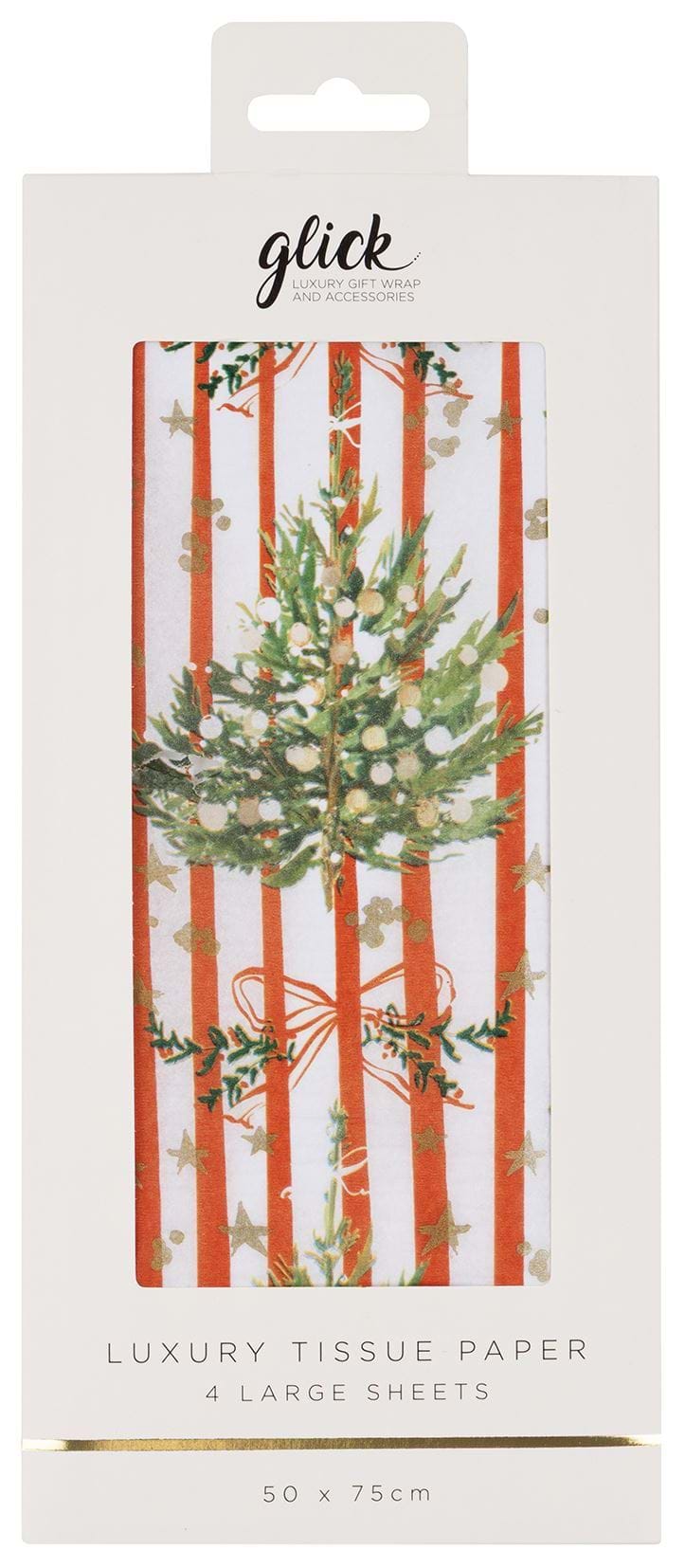 Striped Spruce Christmas Tissue Paper - 4 Sheets