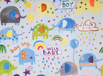 New Baby Boy Wrapping Paper