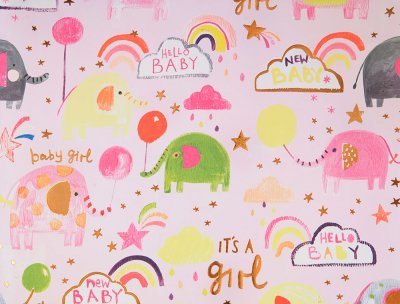 New Baby Girl Wrapping Paper