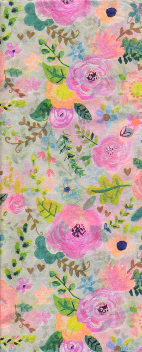 Bright Flowers Tissue Paper 4 Sheets