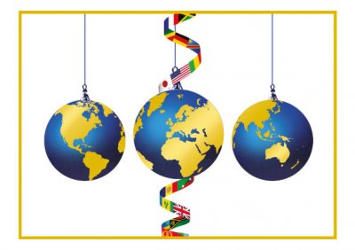 Golden Globes Personalised Christmas Card