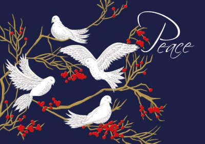 Peace Personalised Christmas Card
