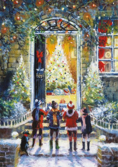 Christmas Carollers Personalised Christmas Card