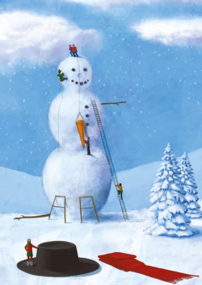 Team Building Personalised Christmas Card