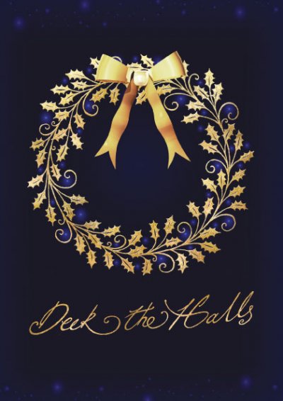 Deck the Halls Personalised Christmas Card
