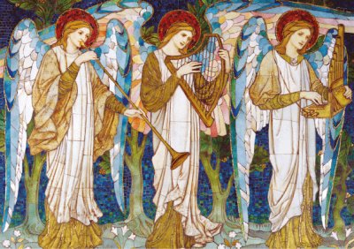 Angel Mosaic Personalised Christmas Card