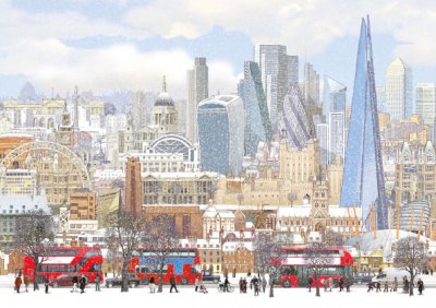 London Skyline Personalised Christmas Card