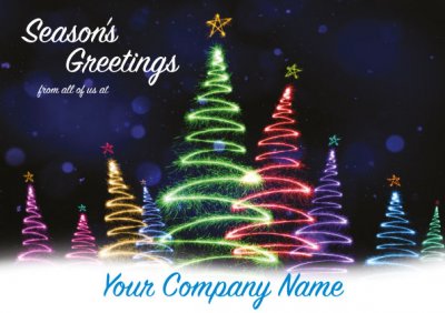 Sparkle Front Personalised Christmas Card