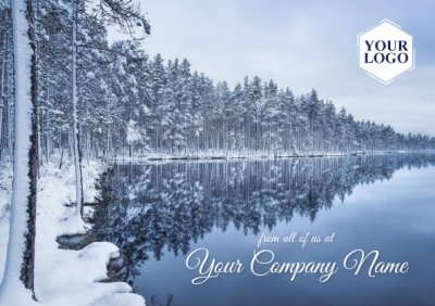 Peaceful Winter Front Personalised Christmas Card