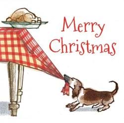 Dogs Dinner Christmas Card