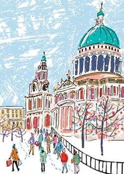 St Paul's in the Snow Personalised Christmas Card
