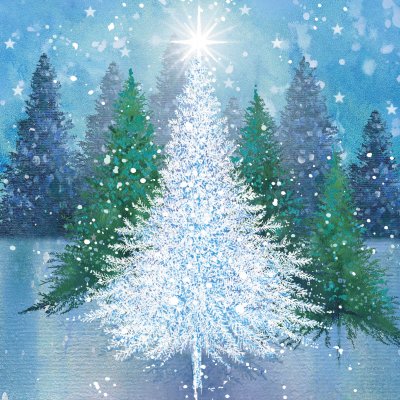 Frosted Forest Personalised Christmas Card